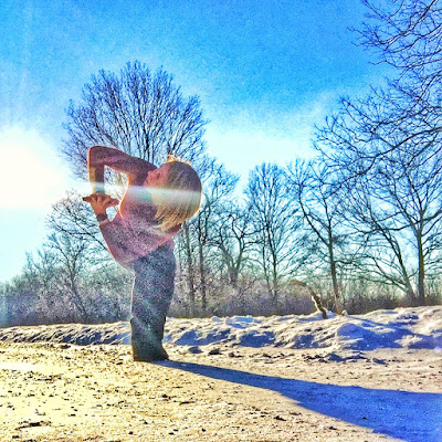 Twisted Chair Pose in the Sun