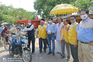 लायंस क्लब थांदला द्वारा निःशुल्क मास्क का वितरण