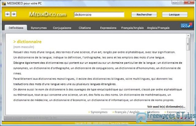 MEDIADICO : des dictionnaires gratuits pour tous