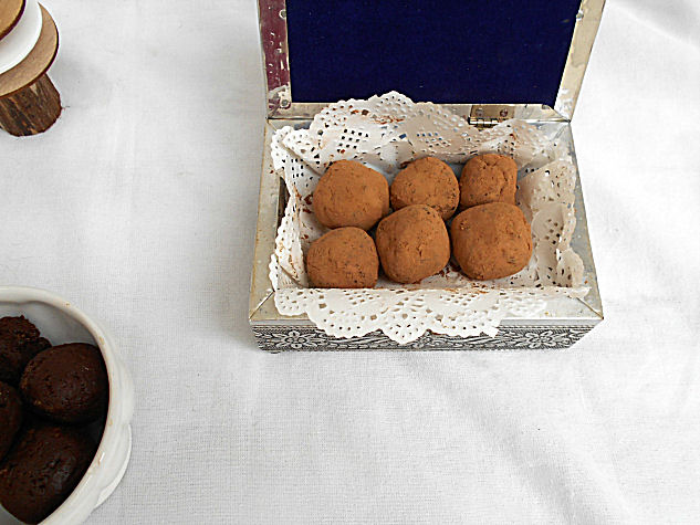 trufas sem açúcar de chocolate