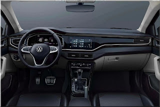 Os faróis do VW Virtus 2023 são modernos e eficientes, proporcionando uma excelente visibilidade mesmo em condições adversas. Imagem: Faróis do VW Virtus 2023.