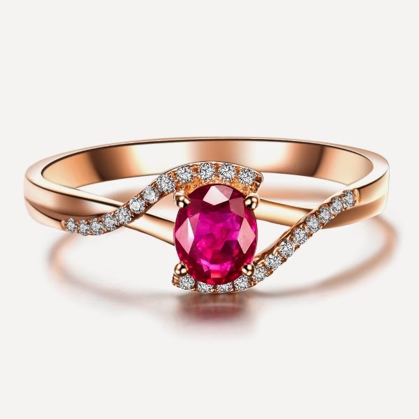 gemstone rings red young women