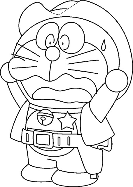 Gambar Mewarnai Kartun Doraemon