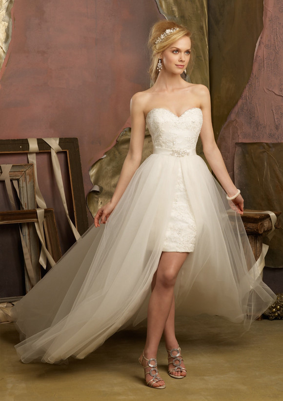 short front long back wedding dresses