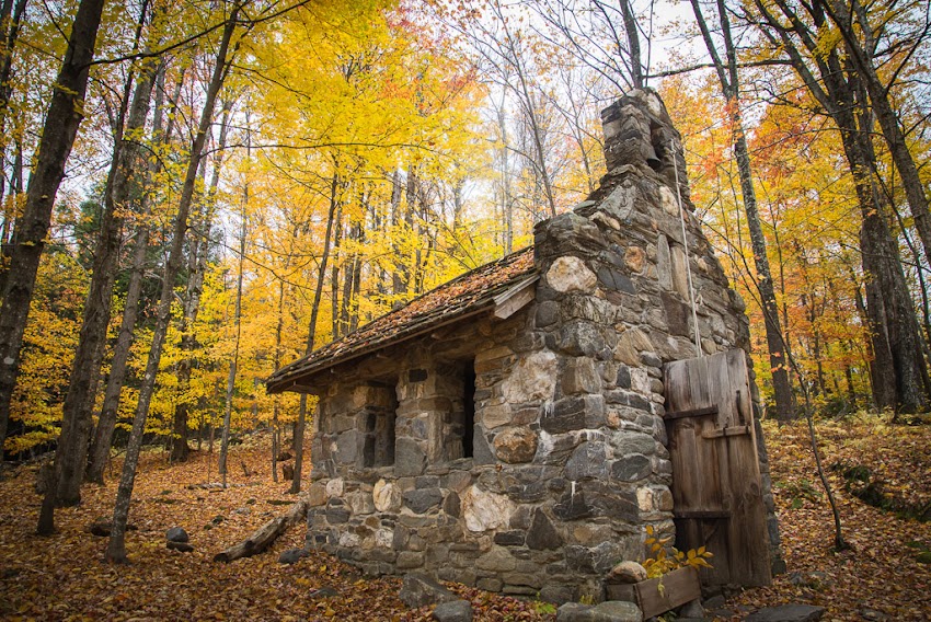 October 2016 photo by Corey Templeton. A little stone chapel atop a hill near the von Trapp Family compound in Stowe, VT.