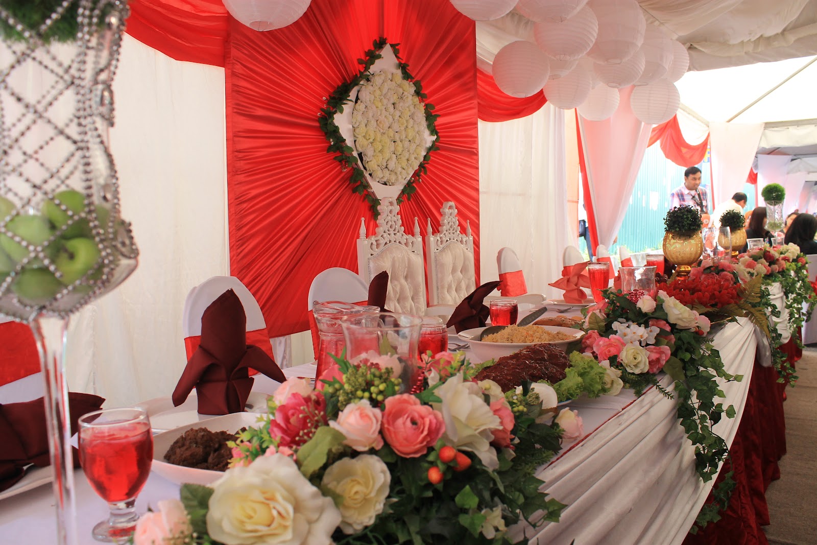 ANA CURTAIN PELAMIN  Pelamin  Merah  Putih 