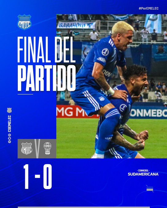 Emelec derrota 1- 0 a Huracán, en Copa Sudamericana