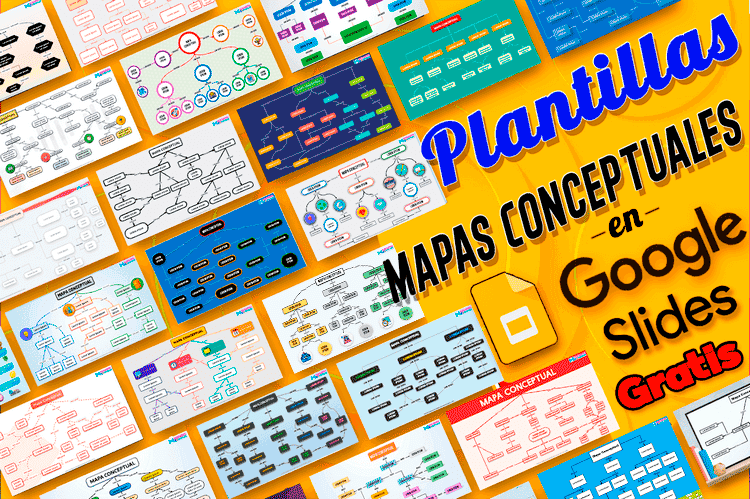 Plantillas de Mapa Conceptual Online en Google Slides Gratis