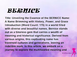 meaning of the name "BERNICE"