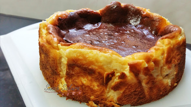 Basque Burnt Cheesecake Cubaan Pertama - Sunah Suka Sakura 