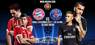 Prediksi Bola Jitu Bayern Munchen vs Paris Saint Germain 6 Desember 2017