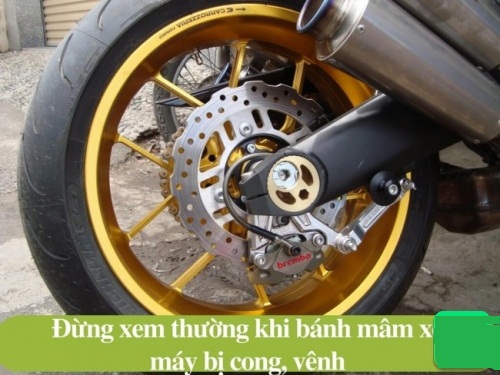 Mâm xe máy bị cong, vênh và cách khắc phục