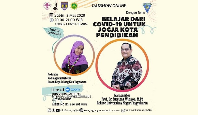 Talkshow Online Belajar dari COVID-19 untuk Jogja Kota Pendidikan