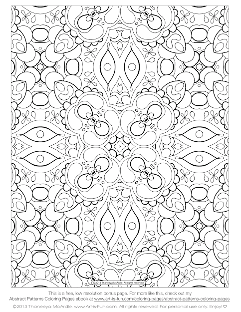 Abstract Pattern Coloring Page Free Adult Coloring Pages Detailed  Printable 