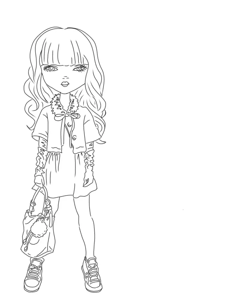 Girl Clothes Coloring Pages