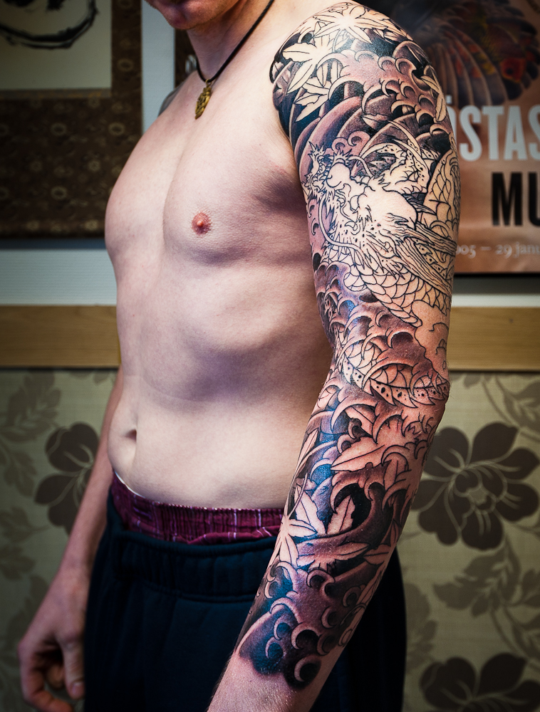  new Nagasode irezumi tattoo After three sessions we left it like this