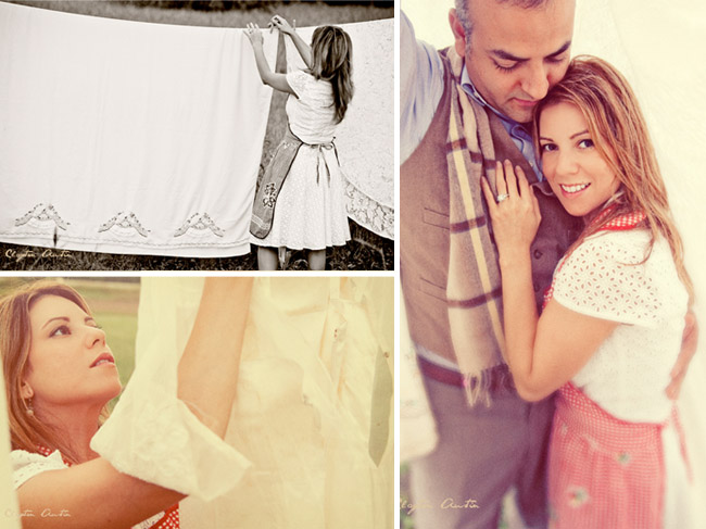 engagement photos austin texas laundry vintage inspired