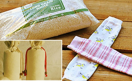 Truques de Mulher - Bolsas de arroz ao invés de água quente