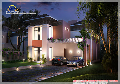 204 square meter (2200 sq.ft.) house elevation design