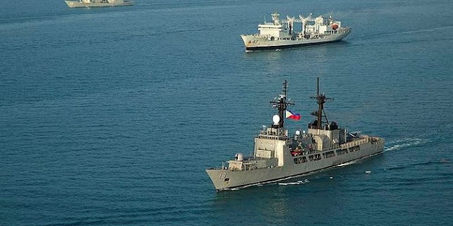 Peta kekuatan Angkatan Laut RI-Malaysia-Filipina Penjaga Perbatasan Maritim Ketiga Negara