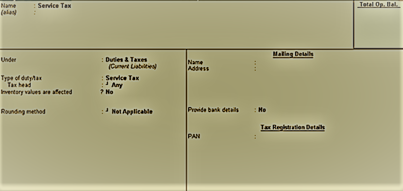 service tax in tally erp 9 in hindi