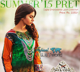 Summer '15 Pret Wear By SO Kamal | Digital Embroidered Lawn Collection 2015-16