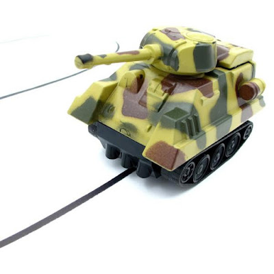This Toy Tank Follow The Thick Trail You Draw On White Paper