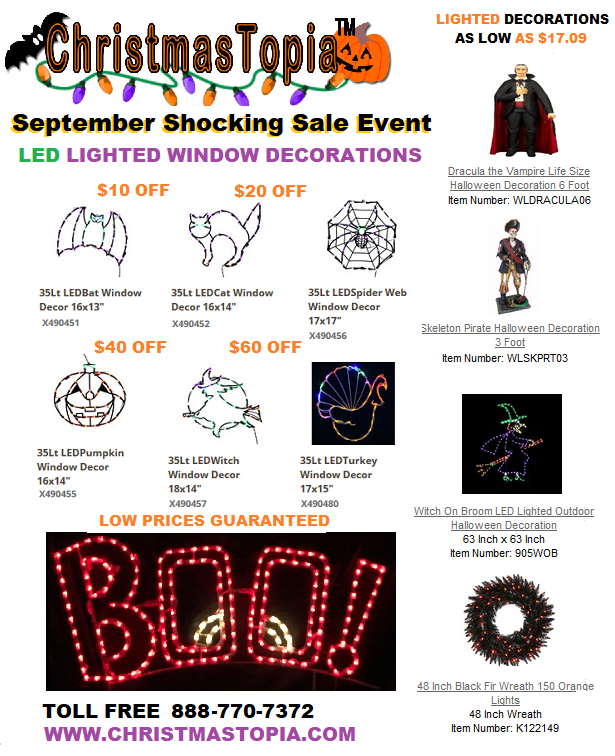 #Halloween is only 39 days a way. Please come and join us for our September Shocking #Sale Event going on now Save Money with Coupons and #Free Ground Shipping http://bit.ly/2wcBQah