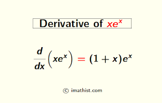 Derivative of xe^x