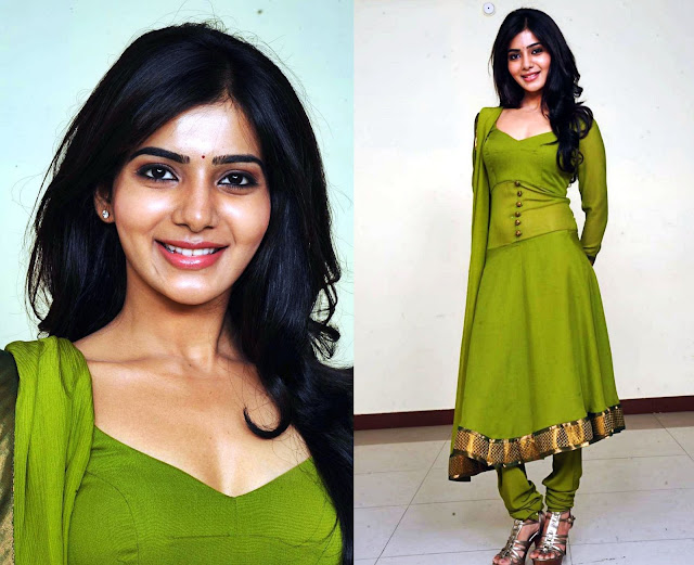 Samantha cleavage pics in traditional wear