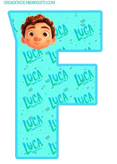 Alfabeto de Luca para Descargar Gratis. Luca Movie Free Download Alphabet.