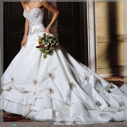 Flower cheap wedding dresses