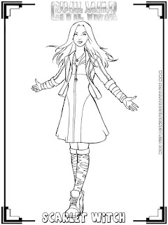 scarlet witch captain america civil war coloring pages