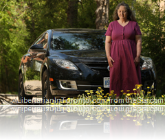 Madeline Leonard and her Mazda