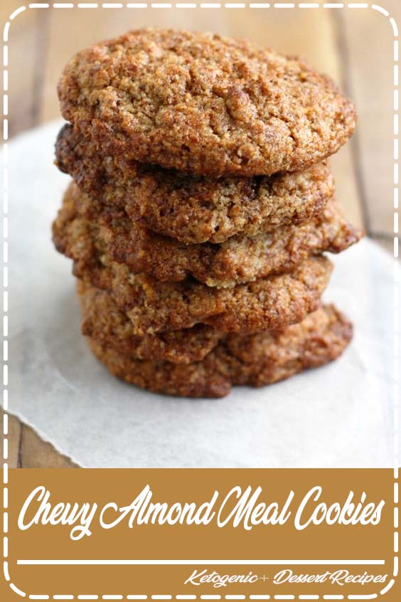 "Chewy and delicious almond meal cookies are gluten free and vegan. "