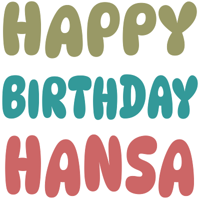 Happy Birthday Hansa (Sticker)