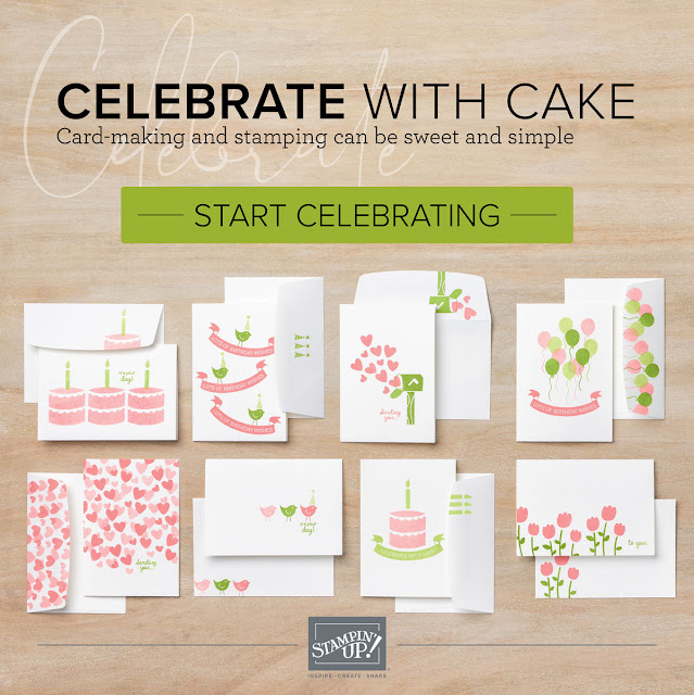 Celebrate with Cake Paper Daisy Crafting Stampin Up