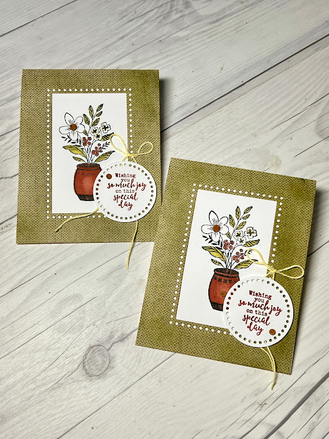 Floral card using Everyday Details Bundle from Stampin' Up!
