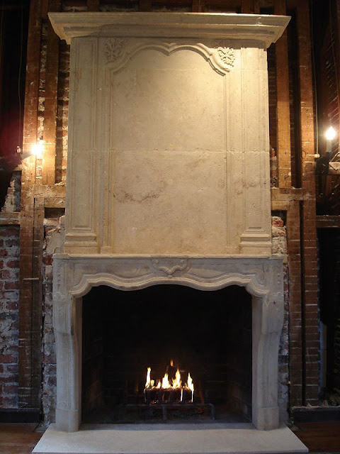 Fireplace Mantels design in limestone or marble by
