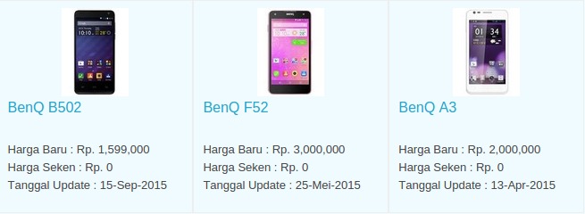 Daftar Harga Terbaru Hp Benq Maret 2016