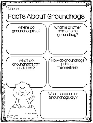 Learn about groundhogs, where they live, what they eat, and how they build their burrows.  Includes a free mini-research printable for classroom use.