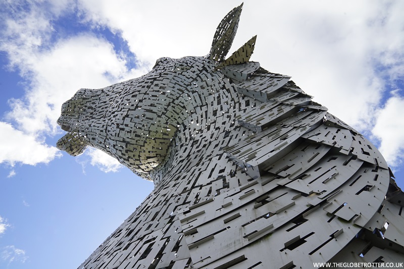 Close up of the Kelpies