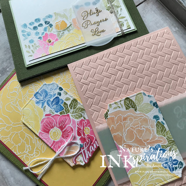 By Angie McKenzie on this Watercolor Wednesday; Click READ or VISIT to go to my blog for details! Featuring the  Breathtaking Bouquet and Positive Thoughts Stamp Sets; #stampinup #handmadecards #naturesinkspirations #stationerybyangie #stamparatus #floralcards #anyoccasioncards #friendshipcards #makingotherssmileonecreationatatime #breathtakingbouquetstampset #positivethoughtsstampset #cardtechniques