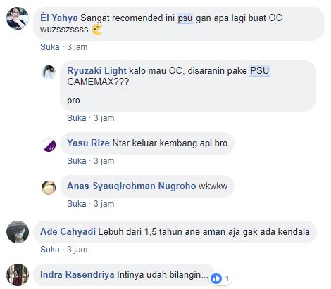 PSU GAMEMAX jangan di pake OC CPU (auto meledak)