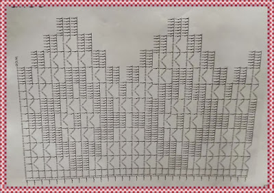 Barrado de crochê para pano de prato com gráfico