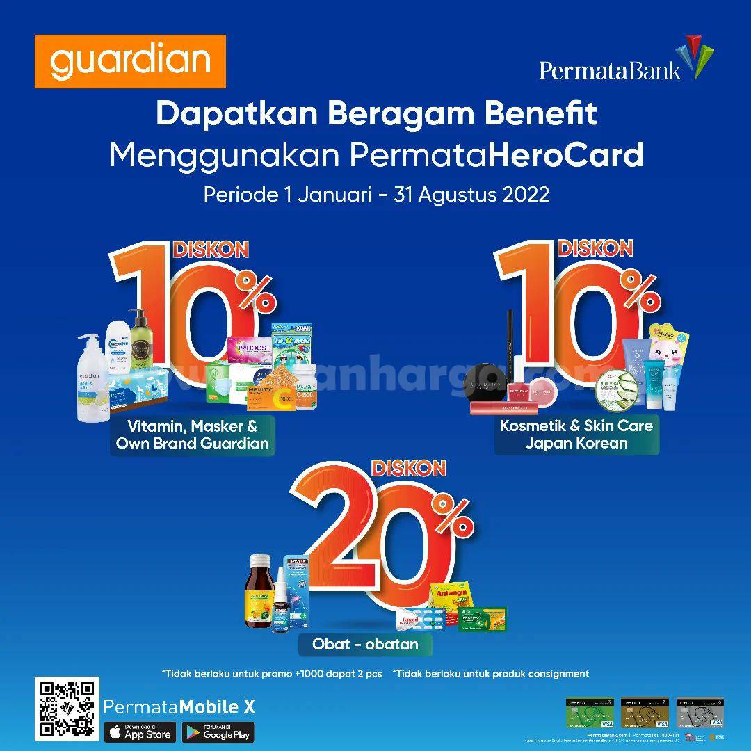 Promo Guardian Diskon 20% dengan Permata Hero Card