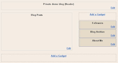 standard Blogger layout