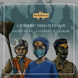 A painting of Coronavirus Warriors such as Sweepers, Nurses and Policemen