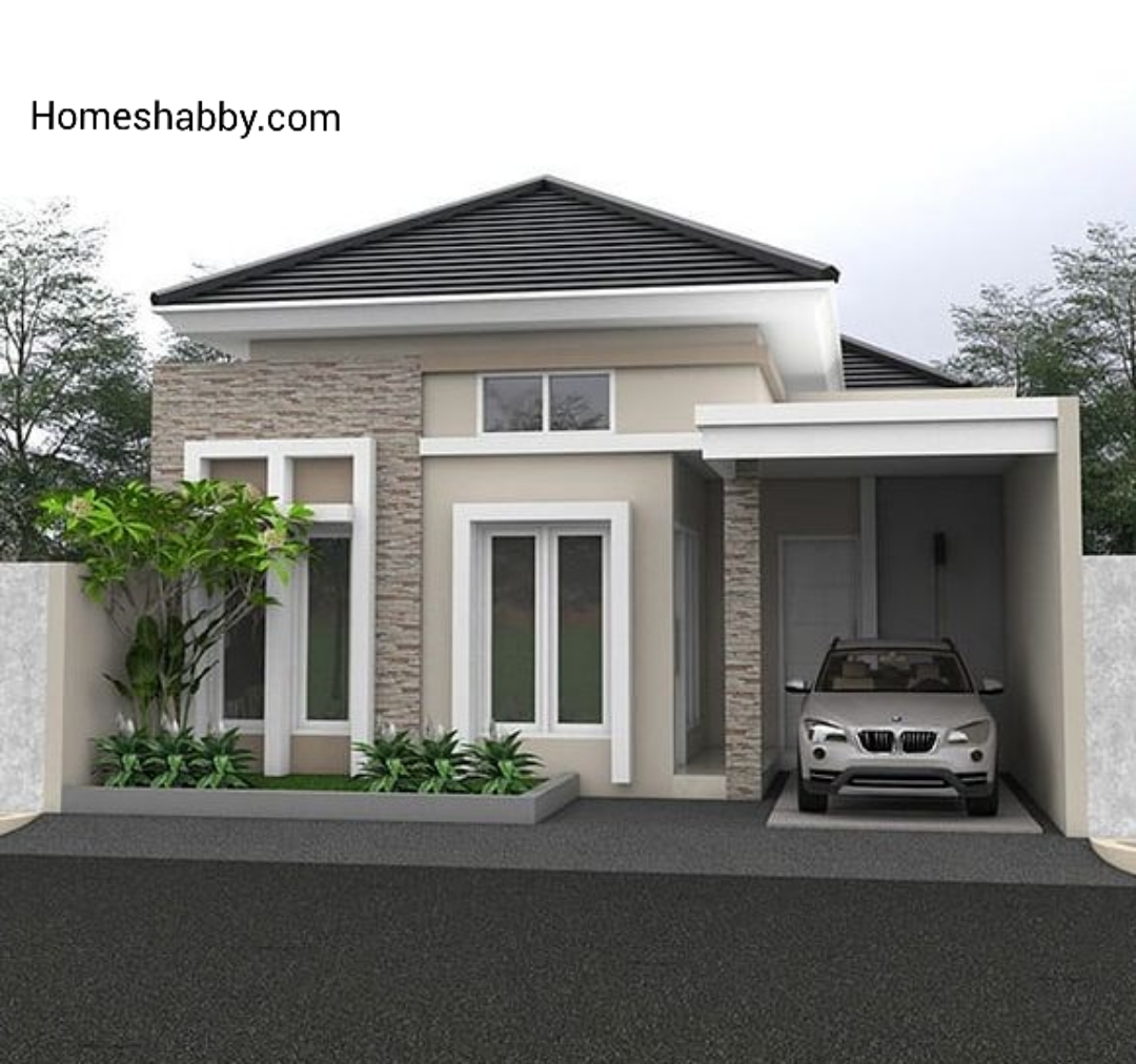 Desain Dan Denah Rumah Ukuran 8 X 16 M Ada Gazebo Di Taman Belakang Untuk Bersantai Homeshabbycom Design Home Plans