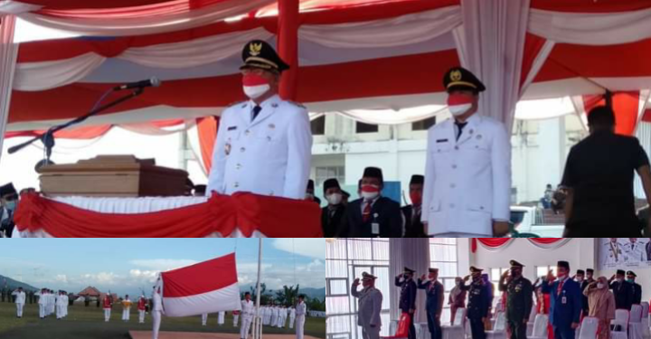 Wakil Bupati Kerinci Ami Taher Pimpin Upacara Penurunan Bendera Merah Putih HUT RI ke-76